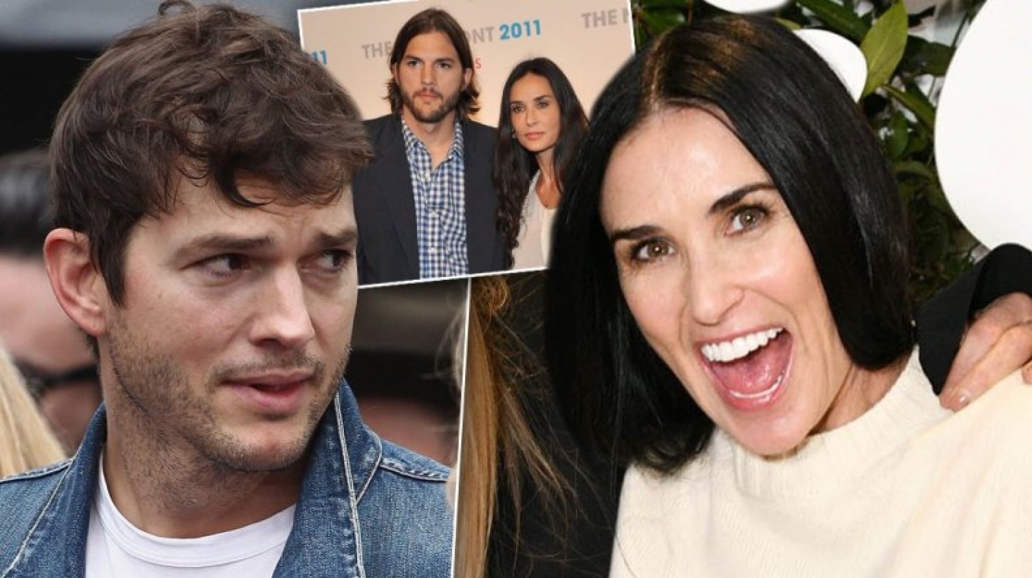 Demi moore and ashton kutcher have a threesome