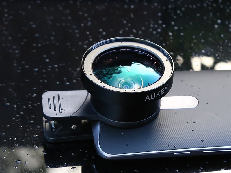 A clip-on camera lens